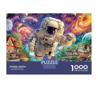 Cosmic Astronaut Set Puzzle in Cartone Robusto Da 1000 Pezzi, Astronaut in Space, Attività Gioco Educativo, Bella Decorazione, Quadro Da Parete, Arte, Arredamento 38x26cm/1000pcs