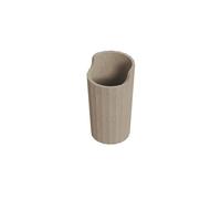 COSMIC Avenir Vaso Portaspazzolini per Piano del Bagno con Design Contemporaneo e Poligonale. Supporto per Spazzolini da Denti in Plastica Riciclata di Colore Sabbia Naturale