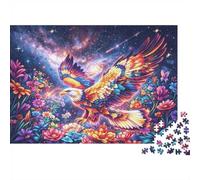 Cosmic Bald Eagle Jigsaw Puzzles 1000Pc Materiale Riciclato Floral Galaxy Puzzle per Ragazzi e Ragazze Fun Present & Activity per la Casa Ideale per Child‘s Compleanno Regalo 38x26cm/1000pcs