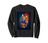 Cosmic Basketball Mascot Player Galaxy Space Graphic Felpa