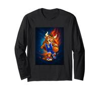 Cosmic Basketball Mascot Player Galaxy Space Graphic Maglia a Manica