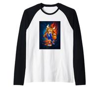 Cosmic Basketball Mascot Player Galaxy Space Graphic Maglia con Maniche Raglan