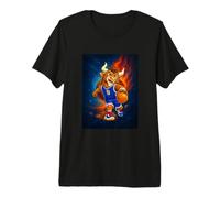 Cosmic Basketball Mascot Player Galaxy Space Graphic Maglietta Premium