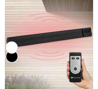 Blumfeldt Cosmic Beam Plus - Stufa a Infrarossi, Lampada Infrarossi Riscaldante, Lampada Riscaldante a Raggi Infrarossi per Terrazza, Protezione IP24, Telecomando, Eco Mode, 2400W, Bianco