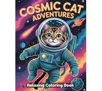 Cosmic Cat Adventures: Space Coloring Book for Adults & Teens - Astronaut Cats, Galactic Journeys, Planet-Hopping Kittens, Rocket Ships, Whimsical Cosmic Scenes, Fun Outer Space Line Art Designs