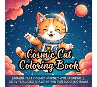 Cosmic Cat Coloring Book: cute cat coloring book for kids, space coloring book for adults, cosmic animal coloring book, fun galaxy cat coloring book, ... book, celestial cat coloring book for teens