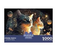 Cosmic Cats Fantasy Durable Cardboard Fun Interactive Game, Improving Thinking Skills And Concentration 38x26cm/1000pcs