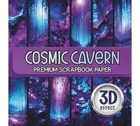 Cosmic Cavern 6x6 Scrapbook Paper Pad - 24 Sheets Vibrant Crystal Pattern Collection: Single Sided 6 Inch Square Bright Artistic Decorative Craft Paper For Card Making And Junk Journaling