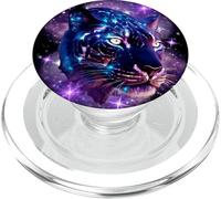 Cosmic Cheetah Leopard Tiger Purple Galaxy Stars Celestial PopSockets PopGrip per MagSafe