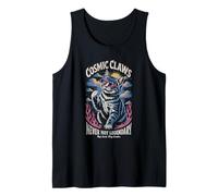Cosmic Claws Cat non è mai stato leggendario, fantastiche e divertenti vibrazioni spaziali Canotta
