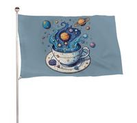 Cosmic Coffee Bandiere Resistente Alle Intemperie Flag Durevole Bandiera Da Giardino Per Interno Esterno Giardino 90X150Cm