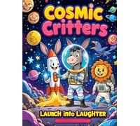 Cosmic Critters Vol 1: Launch into Laughter, 50 Space-Themed Animal Coloring Pages for Kids Ages 4-14 | Funny Animal Astronauts, Stars, Rockets & More ... book filled with laughter, animals in space