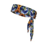 Cosmic Earth - Fascia sportiva traspirante, elegante, leggera e confortevole, adatta a tutti i tipi di sport