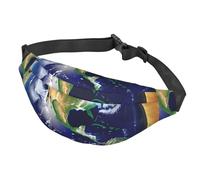 Cosmic Earth - Marsupio a tracolla multifunzione, grande, per uomini e donne, sport all'aria aperta, viaggi, alla moda e portatile, colore: nero, Come nella foto, Taglia unica, Zaino da escursionismo