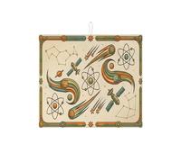 Cosmic Elements - Tappetino scolapiatti per bancone della cucina, tappetino scolapiatti in microfibra a tema galassia, 40,6 x 45,7 cm
