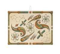 Cosmic Elements - Tappetino scolapiatti per bancone della cucina, tappetino scolapiatti in microfibra a tema galassia, 45,7 x 61 cm