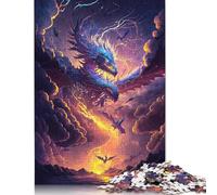 Cosmic Fantasy Dragon Jigsaw 500 puzzle in legno, giocattolo, gioco di famiglia, difficoltà, sfida, puzzle, 500 pezzi (52 x 38 cm)