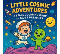 Cosmic Fun Together: A child astronaut and a friendly alien play hopscotch on a distant planet