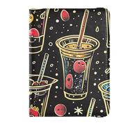 Cosmic Galaxy Drink Custodia in pelle porta passaporto portafoglio vaccino custodia protettiva custodia porta passaporto custodia impermeabile, Bevanda della galassia, 1 size