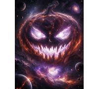 Cosmic Halloween Lined Notebook: Haunted Galaxy, Space Horror and Dark Universe Creature Design