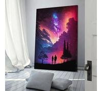 Cosmic Honeymoon Art - Poster da parete in stile retrò, decorazione per soggiorno, camera da letto, 60 x 90 cm