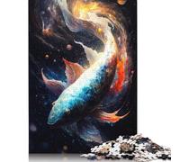 Cosmic Koi 2 Puzzle Rompicapo Rettangolare in Carta per Adulti e Adolescenti, Regali di Natale 1000 Pezzi (75x50cm)