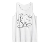 Cosmic Llama Space Explorer Saturno Pianeta Universo Stelle Canotta