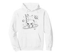 Cosmic Llama Space Explorer Saturno Pianeta Universo Stelle Felpa con Cappuccio