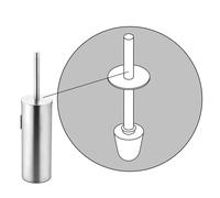 Cosmic Logic/Inox scopino WC con maniglia, WJC341R0095000, 3410095 Logic; Inox acciaio inox spazzolato/nero [Accessori Bagno > Accessori per Accessori Bagno]