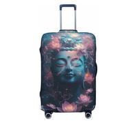 Cosmic Meditation Lotus Travel Luggage Covers - Elasticità Valigie Protector per bagagli 45-81 cm, Nero , M