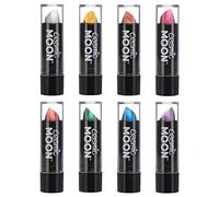 Cosmic Moon - Rossetto metallico - 5g - Per labbra straordinariamente metalliche - Set di 8 colori - Include: Argento, Oro, Oro Rosa, Rosa, Rosso, Verde, Blu, Viola