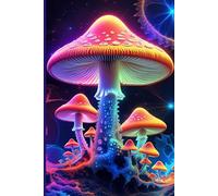 Cosmic mushroom: Explore a vibrant universe where otherworldly fungi and cosmic colors collide.