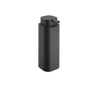 COSMIC NEA Dispenser di Sapone per Bagno di Design Moderno e Rettangolare. Dosatore da Piano per Bagno e Cucina in Metallo. Accessorio Ricaricabile da 370 Ml in Colore Nero Opaco