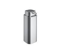 COSMIC NEA Dispenser di Sapone per Bagno di Design Moderno e Rettangolare. Dosatore da Piano per Bagno e Cucina in Metallo. Accessorio Ricaricabile da 370 Ml in Colore Acciaio Opaco