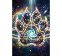 Cosmic Paw Print Unlined Journal - Hardcover Blank Notebook for Drawing, Writing & Doodling | Galaxy Celestial Art No Line Journal, Plain Paper ... Notebook for Art, Writing & Sketching 120pg