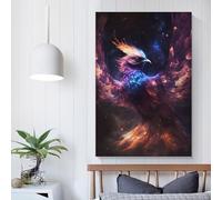 Cosmic Phoenix Rising Art - Poster da parete, decorazione per soggiorno, camera da letto, 40 x 60 cm