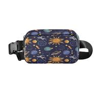 Cosmic Planet - Marsupio a tracolla alla moda per donne e uomini, resistente all'acqua, antifurto, con cinghia regolabile, per viaggi, corsa, escursionismo