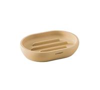 COSMIC SAONA Portasapone per bagno o cucina dal design elegante realizzato in resina Supporto per saponetta Accessorio morbido al tatto per lavandino color sabbia
