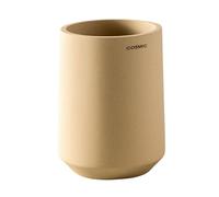 COSMIC Saona Portaspazzolino da Denti per Piano di Design Elegante Realizzato in Resina. Bicchiere per Spazzolino da Denti. Contenitore Rotondo per Lavabo di Colore Sabbia