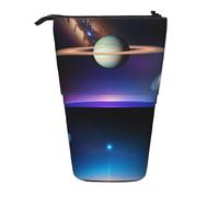Cosmic Saturn - Astuccio portamatite con supporto espandibile, in tessuto Oxford multi-design, altezza regolabile, trousse multiuso per cosmetici