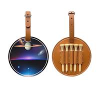 Cosmic Saturn - Borsa per tee da golf con stampa, design portatile, facile da organizzare