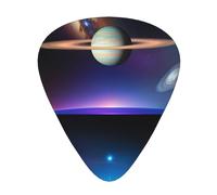 Cosmic saturn i plettri per chitarra da 12 pezzi includono tre plettri: sottili, medi e pesanti. Adatto per chitarre elettriche, acustiche e bassi di tutte le forze