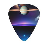 Cosmic Saturn Plettri per chitarra, set da 12 pezzi, tre diversi spessori, per chitarra acustica elettrica e altri strumenti