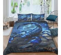 Cosmic scorpionSet Di Copripiumino morbida microfibra 3 Pezzi stampa di 3D con cerniera Fantasy space artwork copripiumino con federe traspirante ultra morbido for ragazze Super king（260x220cm）