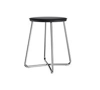 COSMIC - Sgabello da bagno | Finitura cromata nera opaca | Ideale per bagni, cucine e camere | Misure 31 x 31 x 39,6 cm