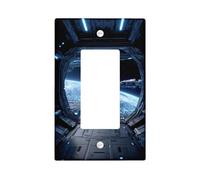 COSMIC Space Light Switch Placca / Outlet Covers, Deep Blue Universe per Home Décor, Placche da parete in termoplastica, dimensioni standard singolo Rocker