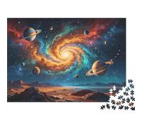 Cosmic Spiral Galaxy Jigsaw Puzzles 1000Pc Recycled Material Fantasy Space Puzzle per Boy & Girl Divertente Present & Activity per Home Ideal per Child‘s Birthday Gift 70x50cm/1000pcs