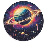 Cosmic Starry Sky 1000 Piece Round Puzzles for Adults And Kids Planet Jigsaw Pretty Impossible Hard Difficult Challenging 1000pcs (67.5x67.5cm)