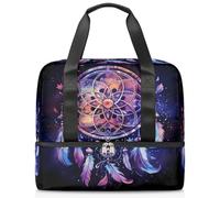 Cosmic Starry Sky Dream Catcher Borsa sportiva da palestra per donne e uomini, borsone da viaggio con scomparto per scarpe, grande capacità, borsa da allenamento per la notte, per fitness, yoga, nuoto