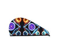 Cosmic Stars Cuffia per capelli asciutti in velluto corallo per donna Cuffia per capelli con bottoni per asciugare capelli ricci lunghi e folti Anti